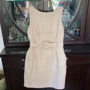 Banana Republic Tweed Cream Dress in Size 6Petite